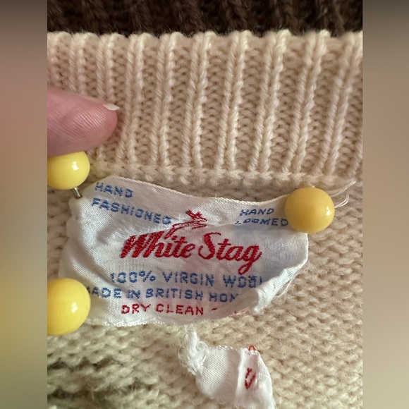 Vintage White Stag Floral Cardigan - Picture 12 of 14